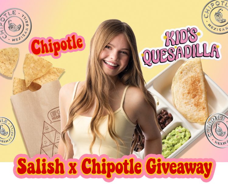 Salish Matter featuring her Chipotle order, The Salish Matter Kid’s Meal. A Kid’s Cheese Quesadilla with Real sides and a Kid’s Chips.