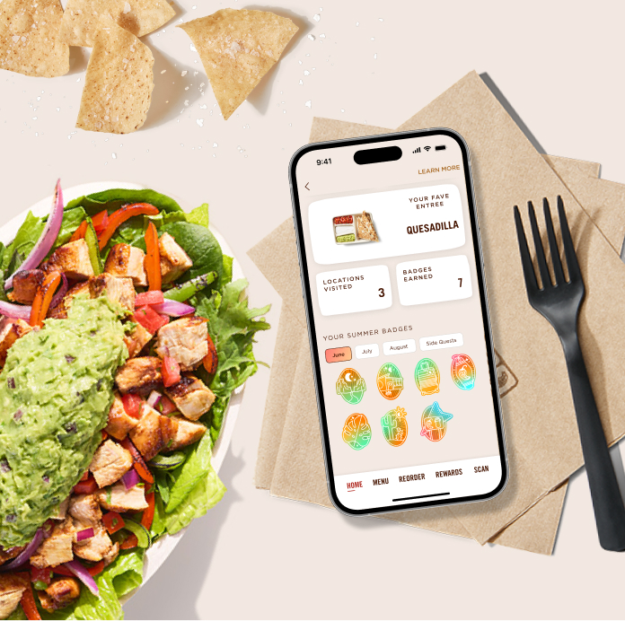 Brag about your favorite entrées and the badges you’ve earned this summer by visiting the Chipotle App and exploring the Summer of Extras Dashboard. 